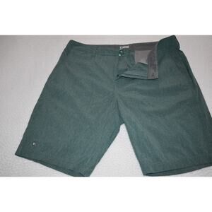 Linksoul Golf Shorts Mens Size 34 Wicking Performance Green Polyester Spandex